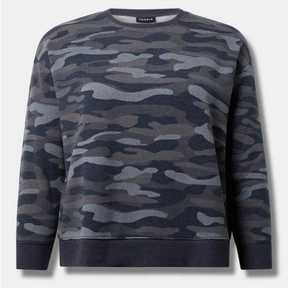 torrid Tops - Torrid 0X Drop Shoulder Camo sweatshirt NWT